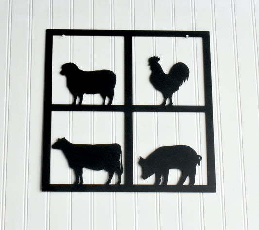 Farm Frame Cutout - Wrought Iron