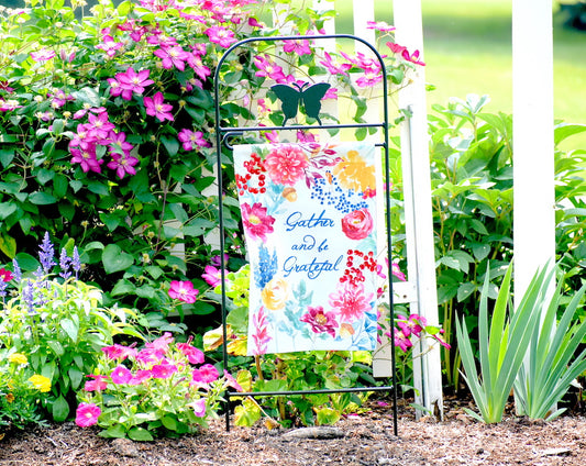 Small Garden Flag Arbor With Butterfly Cutout Design