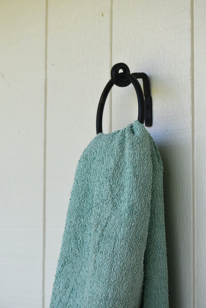 Wrought Iron Bathroom or Kitchen Wall Towel Holder