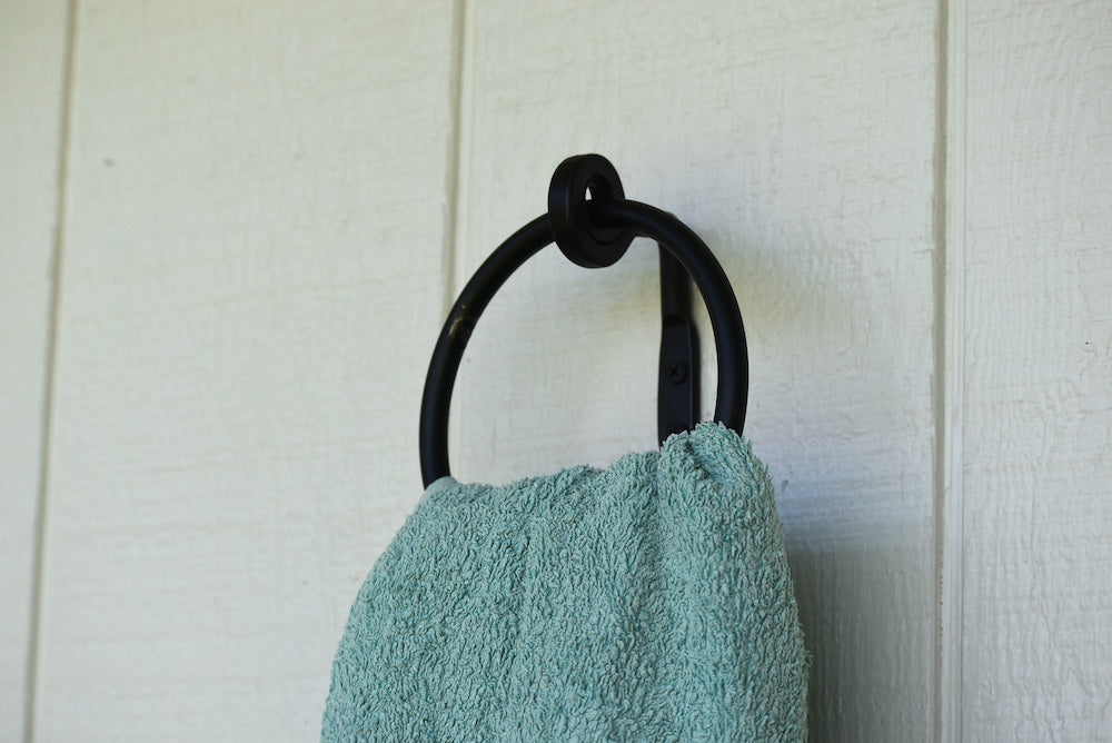 Wrought Iron Bathroom or Kitchen Wall Towel Holder