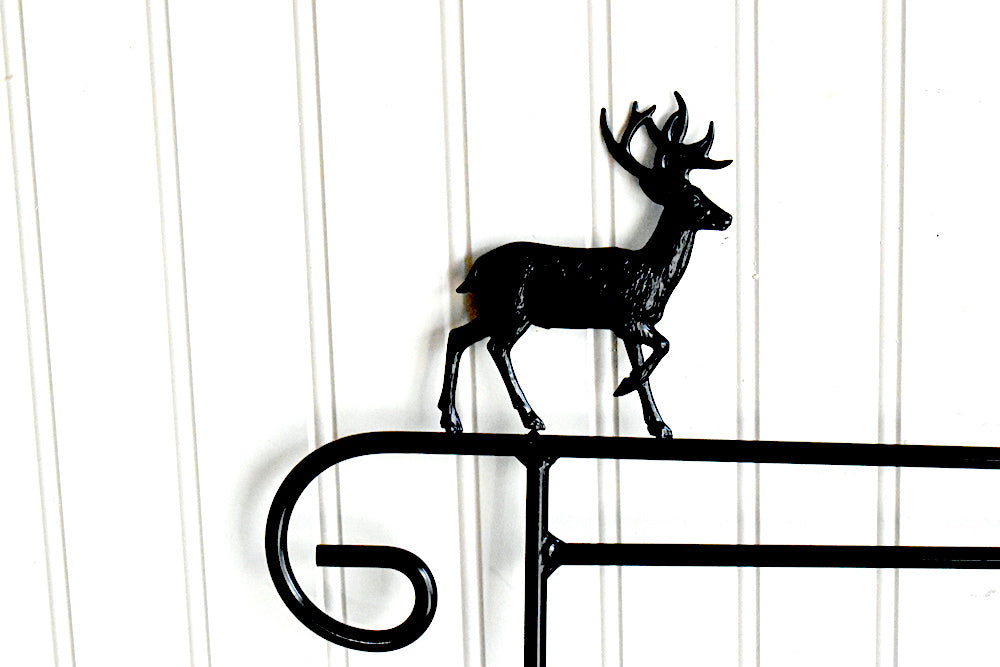 Small Garden Flag Holder With Deer/Buck Cutout Design