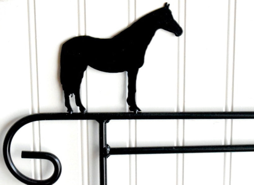 Small Garden Flag Holder With Horse Cutout Design