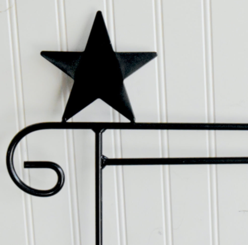 Small Garden Flag Holder With Star Cutout Design