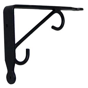 Small Shelf Bracket With Scroll - Wrought Iron