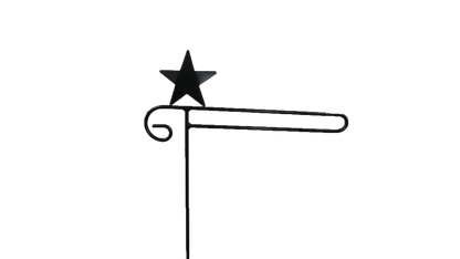 Small Garden Flag Holder With Star Cutout Design