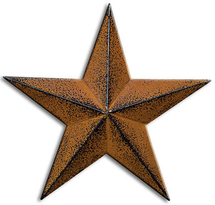 18" Rust and Black Tin Star