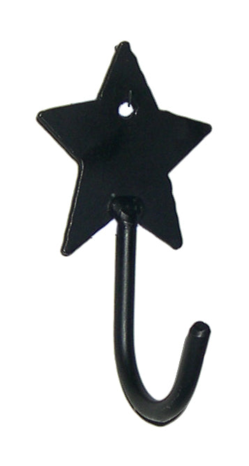 Star Single Coat Hook - Wrought Iron